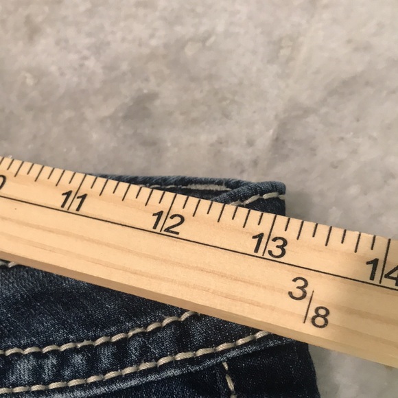 Miss Me Jeans Womens 26 Blue Embroidered Born to Be Boho Ankle Skinny Western - Picture 10 of 12